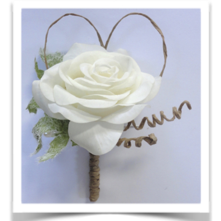 Fresh Touch Rustic Style Rose Buttonhole